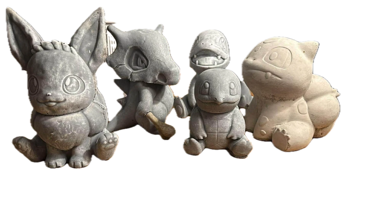 A group of StaChus concrete statues